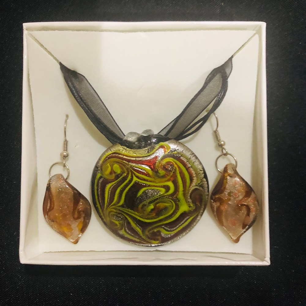 Colorful Statement Necklace & Matching Earrings